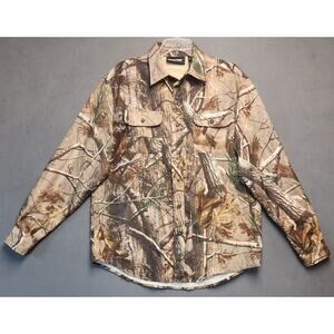 RealTree AP HD Camo Hunting Fishing Vented Shirt Mens Size Medium Outdoors